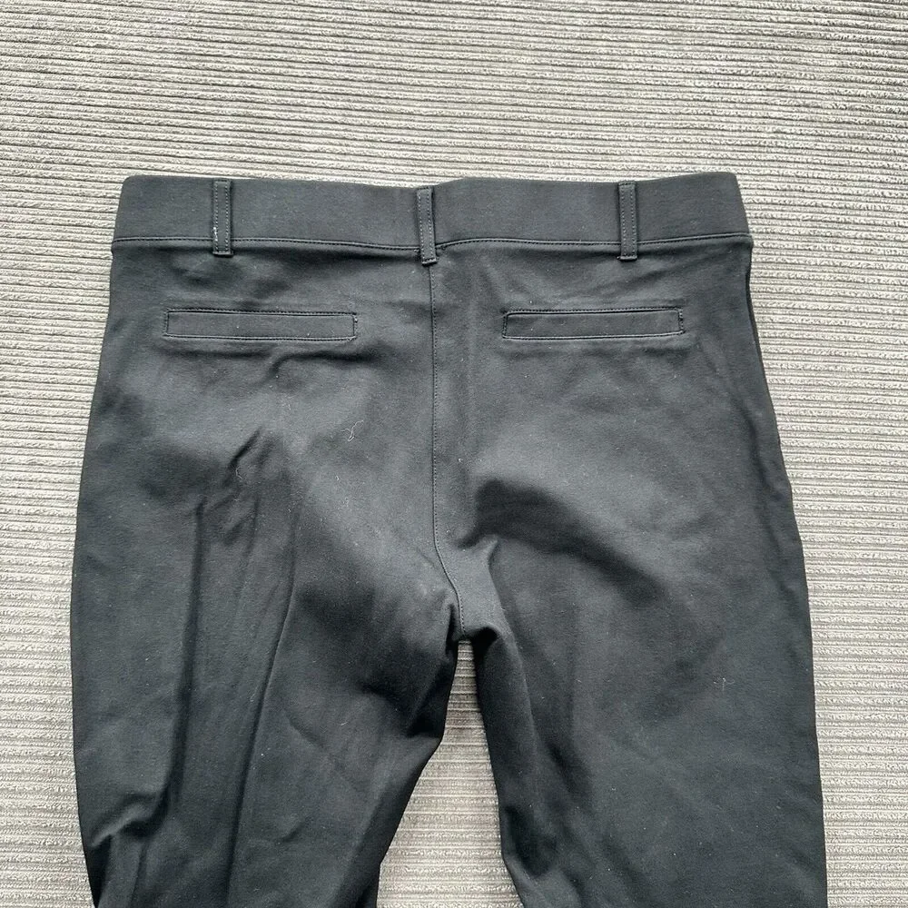 Betabrand Crop Classic Dress Pant‎ Women Medium Petite Black Rayon Office.